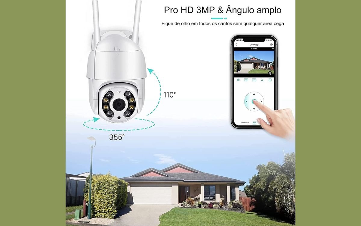 Câmera de Segurança Wifi HD 1080p A8 1 Câmera de Segurança Wifi HD 1080p A8