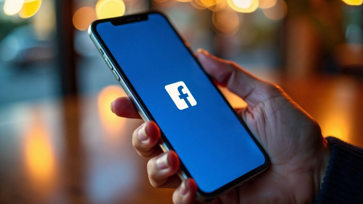 O que é o Facebook? 1 Imagem de um smartphone com o aplicativo do Facebook.