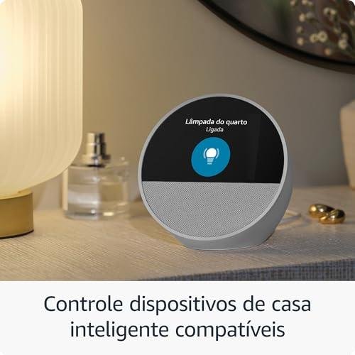 Novo Echo Spot com Alexa (2024) | Despertador inteligente com som vibrante | Cor Preta Novo Echo Spot com Alexa (2024) | Despertador inteligente com som vibrante | Cor Preta