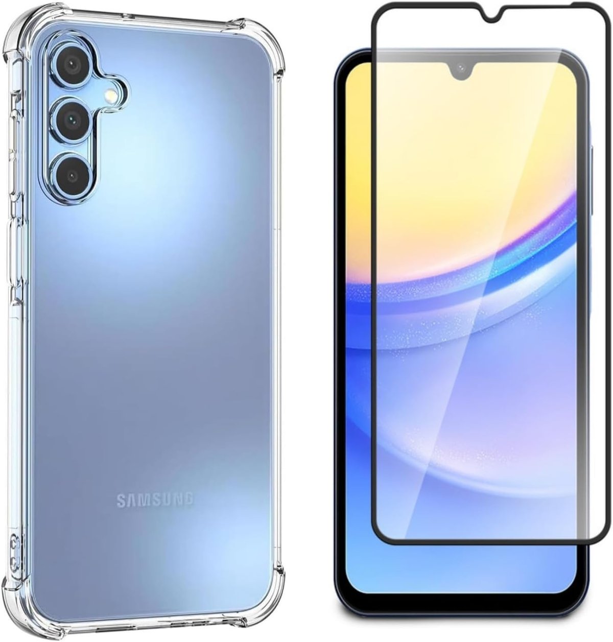 Kit Capa Capinha Para Samsung Galaxy A15 4g 5g Case Air Anti Impacto Transparente + Película De Vidro Temperado 3d Full Cover (Transparente + Vidro 3d) 1 61l IzJ2kqL. AC SL1500