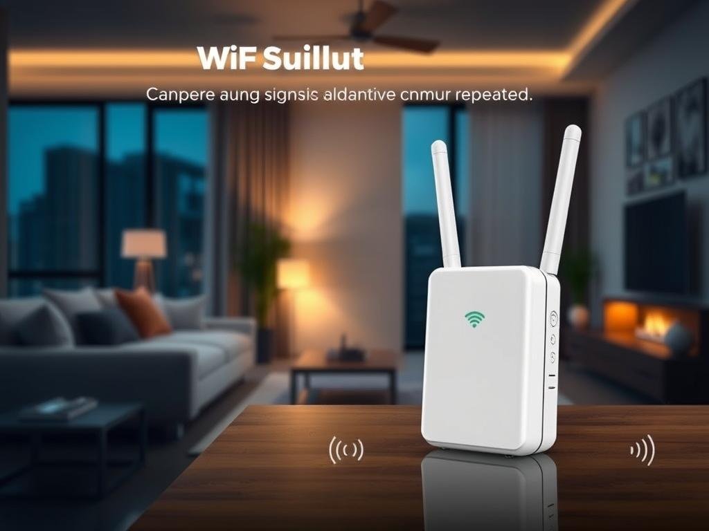 Imagem de um repetidor de sinal Wi-Fi Imagem de um repetidor de sinal Wi-Fi