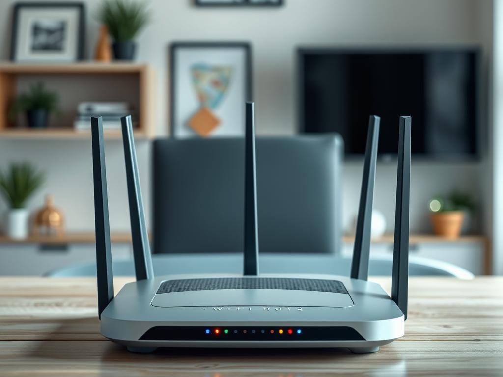 Imagem de um roteador Wi-Fi moderno Imagem de um roteador Wi-Fi moderno