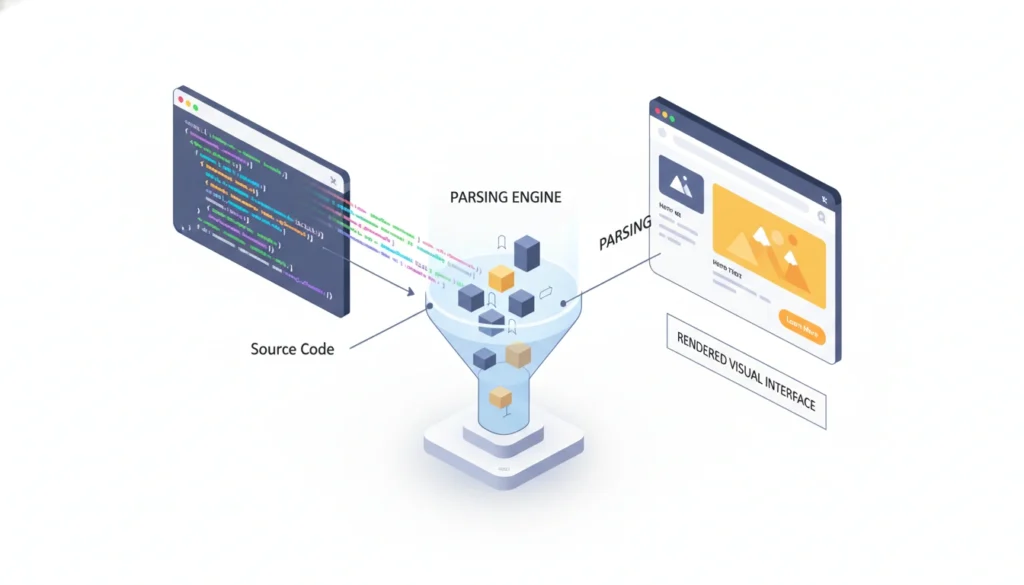 Diagrama visual explicando a relação entre HTML CSS e JavaScript