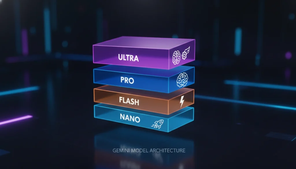 Gráfico comparativo entre as versões Nano, Pro e Ultra do Gemini