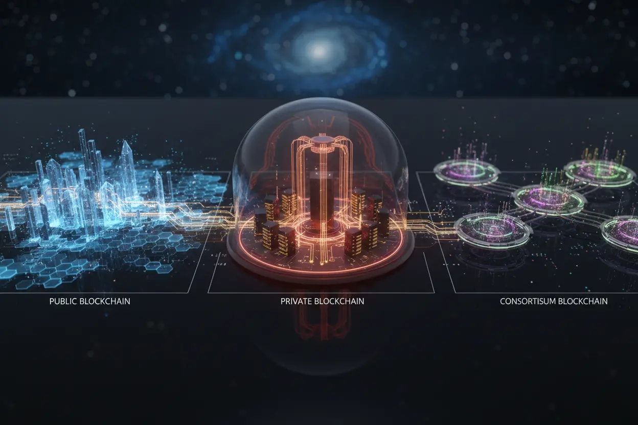 Tipos de Blockchain Como funciona o blockchain em seus diferentes tipos: público, privado e consórcio.