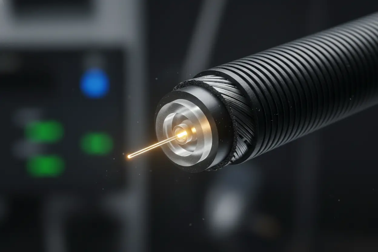 Estrutura Interna da Fibra Como funciona a fibra optica internamente.