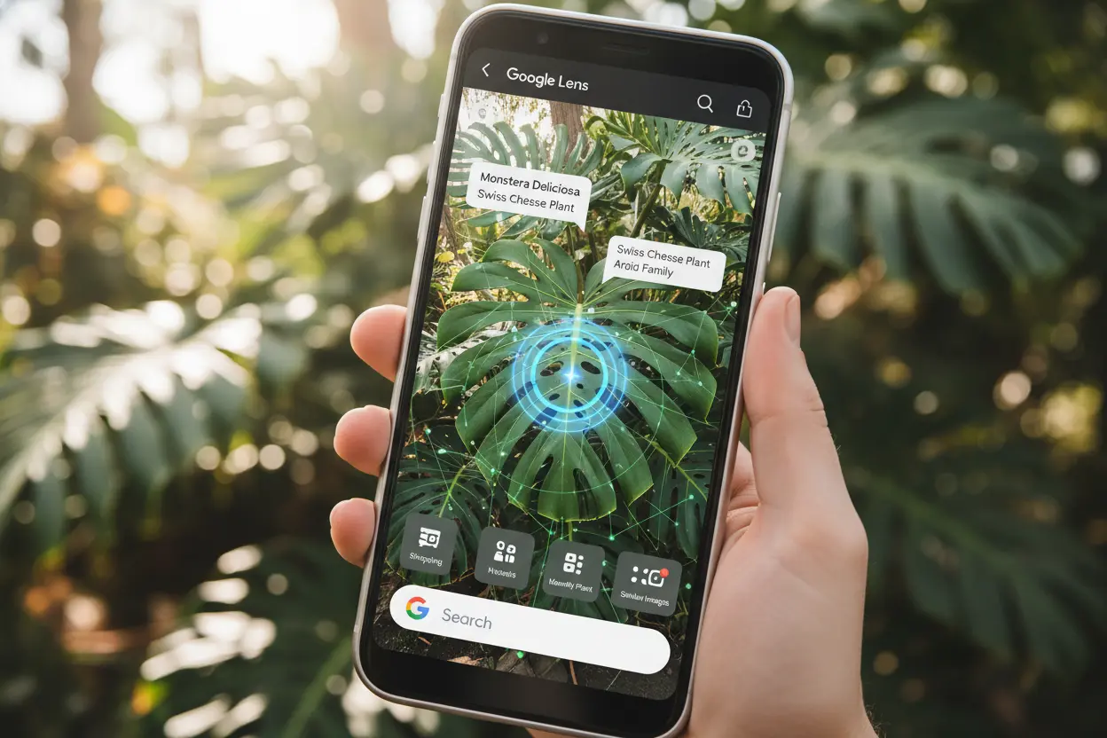 Google Lens identificando um objeto com recursos de visão computacional