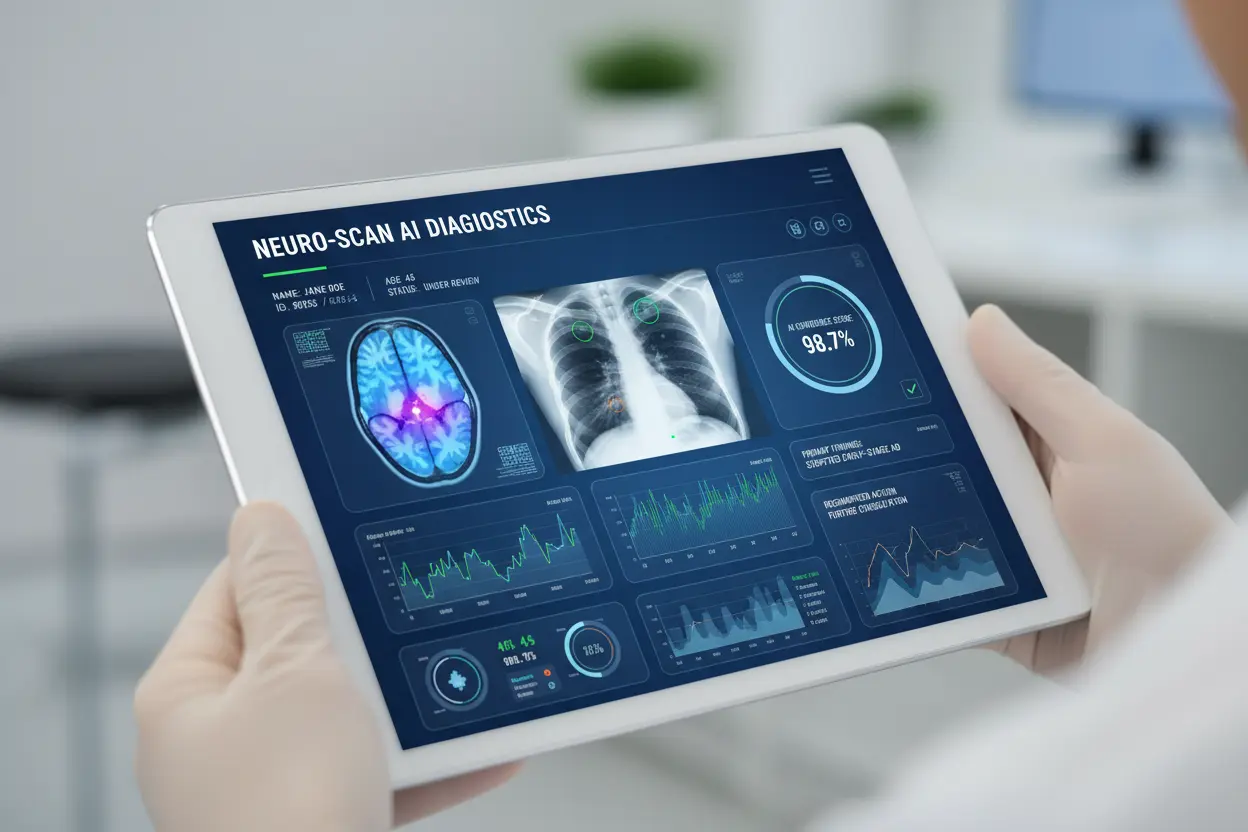 Exemplo de software que demonstra como IA está transformando a medicina e saúde.