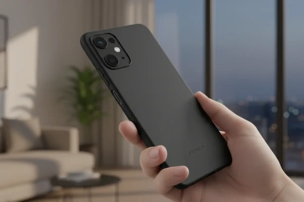 Capa Kepuch OnePlus Nord 2T 5G preta em smartphone