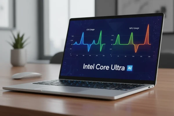 Novos processadores PC Intel Core Ultra em notebook