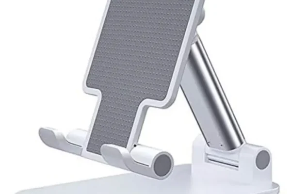 Suporte de mesa Loggi branco com celular