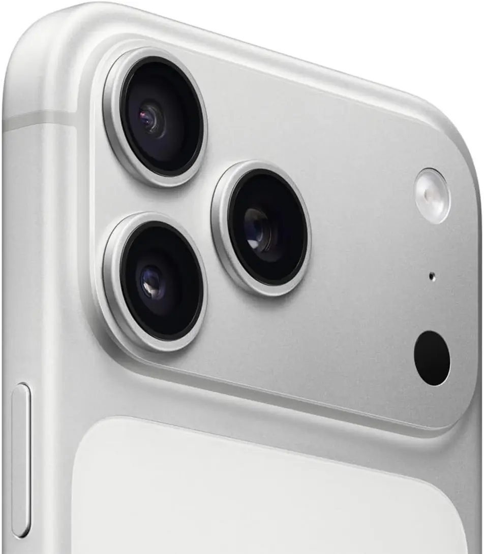 Representação gráfica do chip A19 Pro e um ícone de bateria, simbolizando a potência e autonomia do iPhone 17 Pro Max.