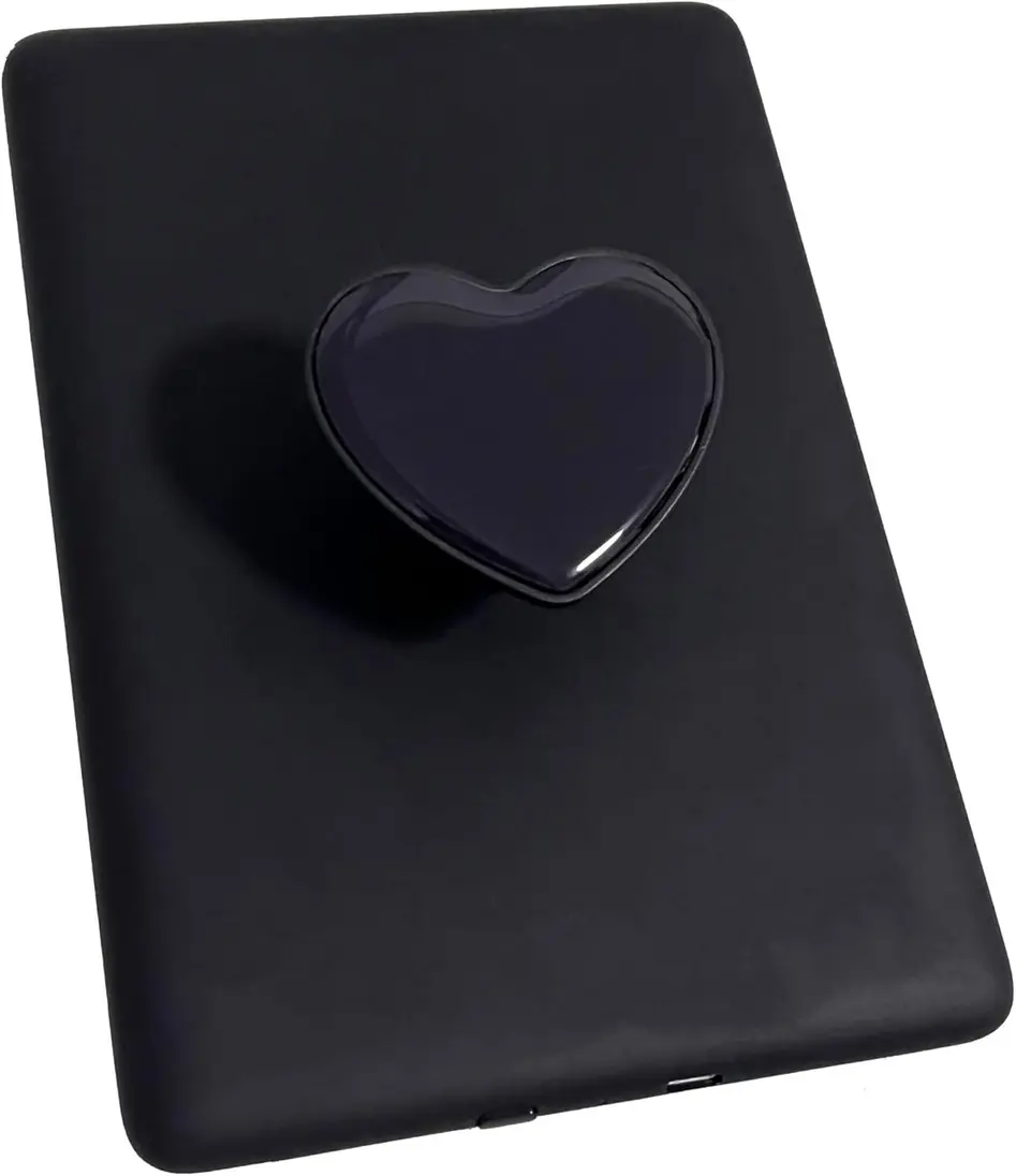 Cute Heart Suporte de coração preto em Kindle eReader