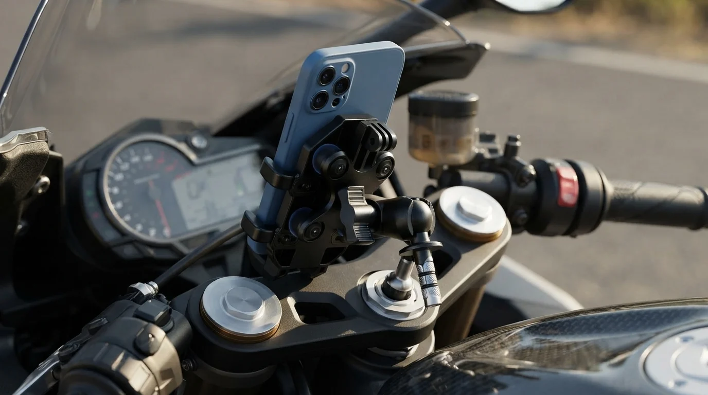 BRCOVAN Suporte de telefone com haste de garfo de motocicleta