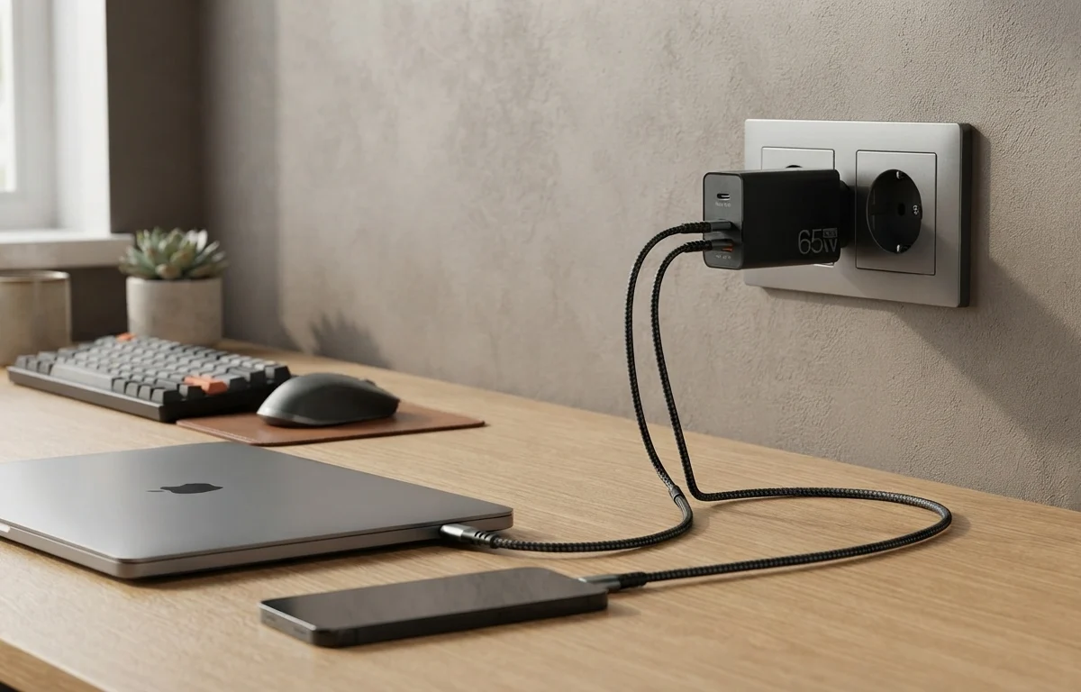 Carregador USB C de 65 W