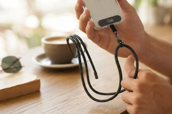 i2GO, Cordão Para Smartphone Preto com Cinza