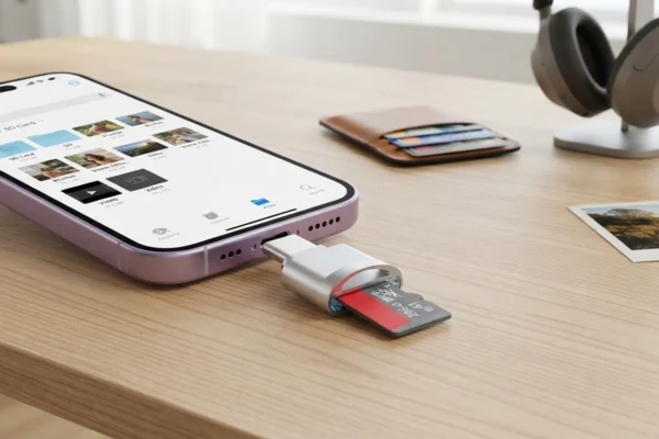 Leitor de cartão micro SD compatível com iPhone