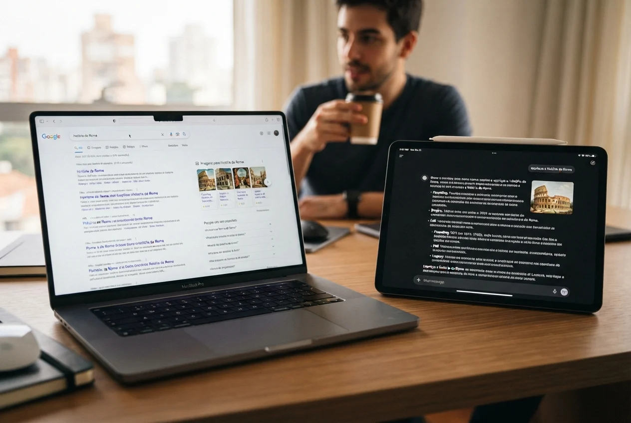 Diferenças entre a busca comum e a IA | Tech by Tehub Diferenças entre a busca comum e a IA