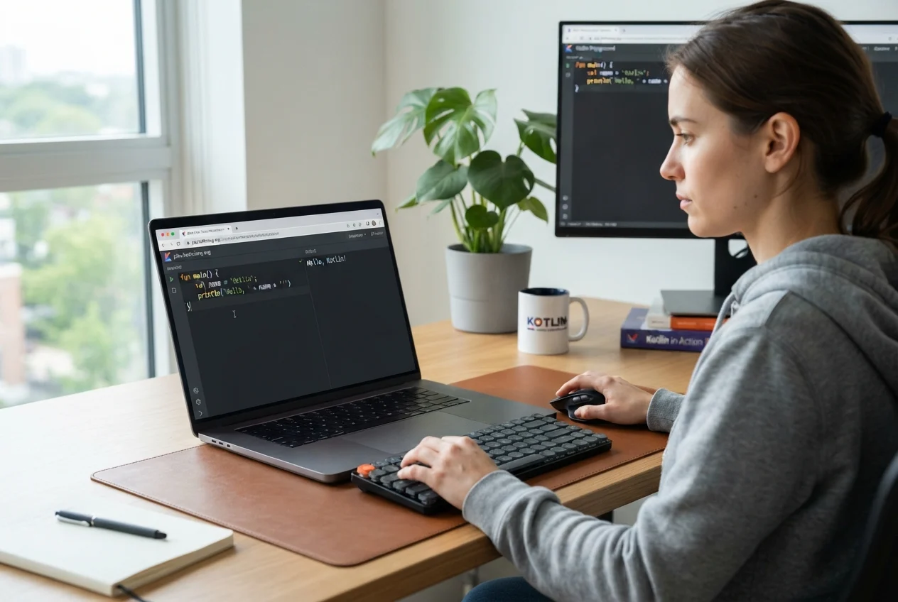 Passo a passo para gerar código Kotlin no navegador 