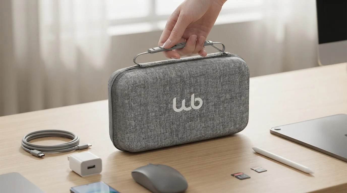Estojo Portátil Para Acessórios De Tablet E Smartphone