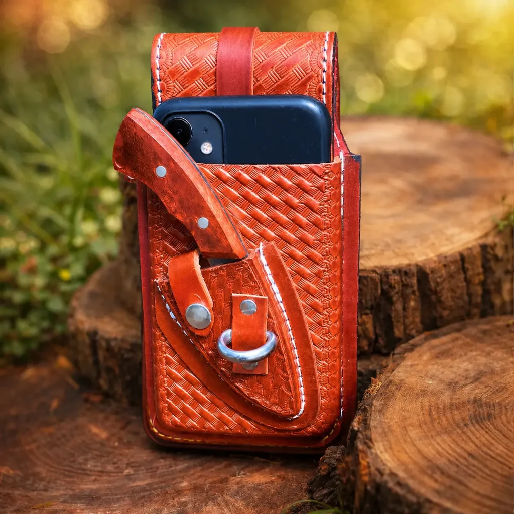 Kit Bainha Capinha Celular Couro Legítimo